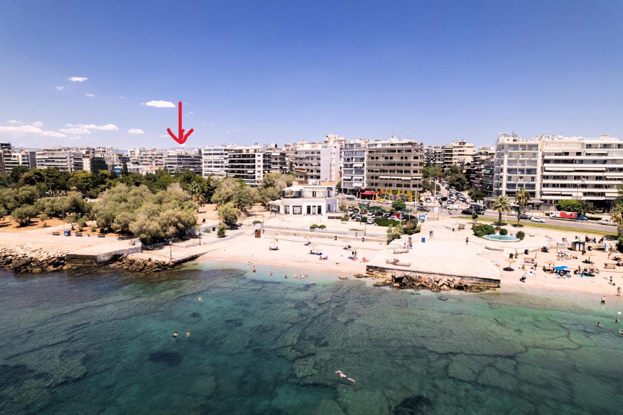 Athens Riviera, Seaview, Beachfront, Lux Apartment On Starbucks Building Exterior foto